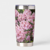官能性ピンクシャクシャクナゲ開花フローラ 保温保冷タンブラー (正面)