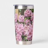 官能性ピンクシャクシャクナゲ開花フローラ 保温保冷タンブラー (右面)