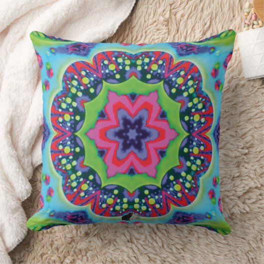 官能性万華鏡のように千変万化するパターン枕 クッション (ブランケット)