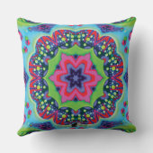 官能性万華鏡のように千変万化するパターン枕 クッション (裏面)