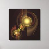 官能的なつながり　ゴールドのエネルギー　抽象アート キャンバスプリント (正面)