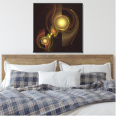 官能的なつながり　ゴールドのエネルギー　抽象アート キャンバスプリント (インサイチュ (寝室))