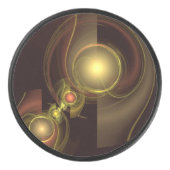 官能的なつながり　ゴールドのエネルギー　抽象芸術 アイスホッケーパック (正面)