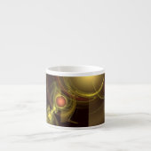 官能的なつながり　ゴールドのエネルギー　抽象芸術 エスプレッソカップ (正面)