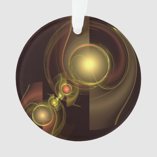 官能的なつながり　ゴールドのエネルギー　抽象芸術 オーナメント (正面)