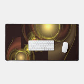 官能的なつながり　ゴールドのエネルギー　抽象芸術 デスクマット (キーボード&マウス)