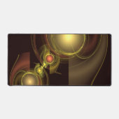 官能的なつながり　ゴールドのエネルギー　抽象芸術 デスクマット (正面)