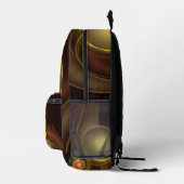 官能的なつながり　ゴールドのエネルギー　抽象芸術 プリントバックパック (右)