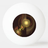 官能的なつながり　ゴールドのエネルギー　抽象芸術 卓球ボール (裏面)