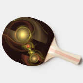 官能的なつながり　ゴールドのエネルギー　抽象芸術 卓球ラケット (横)