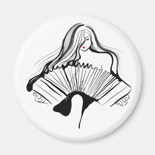 官能的なバンドネオン マグネット (正面)