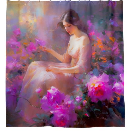 官能的な優雅さ シャワーカーテン (正面)