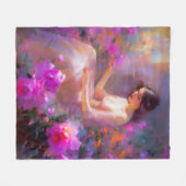 官能的な優雅さ フリースブランケット (正面(横))