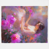 官能的な優雅さ フリースブランケット (正面(横))