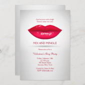 官能的な唇への誘惑 招待状 (正面/裏面)