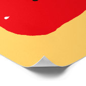 官能的な唇を噛むレトロなポスター ポスター (角)