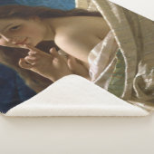 官能的な気のあるそぶりをした若い女性 シェルパブランケット (3/4)