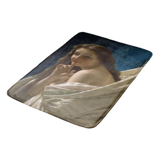 官能的な気のあるそぶりをした若い女性 バスマット (アングル)