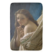 官能的な気のあるそぶりをした若い女性 バスマット (正面縦)