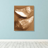 官能的な貝殻 キャンバスプリント (インサイチュ (ウッドフロア))