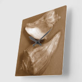 官能的な貝 スクエア壁時計 (傾斜)