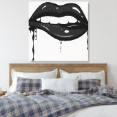 官能的な黒い唇キャンバス印刷 キャンバスプリント (インサイチュ (寝室))