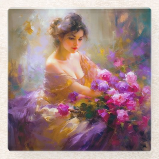 官能的ポートレート ガラスコースター (正面)