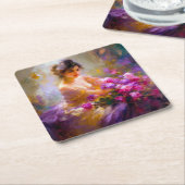官能的ポートレート スクエアペーパーコースター (アングル)