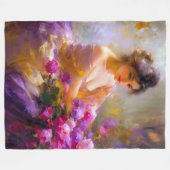 官能的ポートレート フリースブランケット (正面(横))