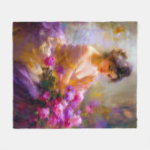 官能的ポートレート フリースブランケット (正面(横))