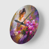 官能的ポートレート ラウンド壁時計 (傾斜)
