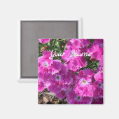 官能的レースのよう紫色の花 マグネット (正面/裏面)