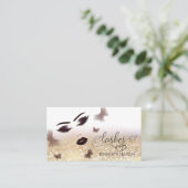 官能的魅力的な女の子の顔は後に気にほろす 名刺 (スタンド正面)