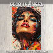 官能的鮮やか女性アポップ・アートのート – Vert Decompage 薄葉紙