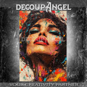 官能的鮮やか女性アポップ・アートのート – Vert Decompage 薄葉紙