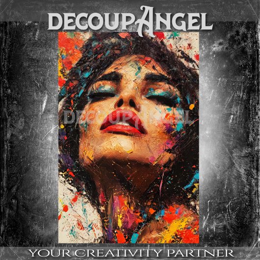 官能的鮮やか女性アポップ・アートのート – Vert Decompage 薄葉紙