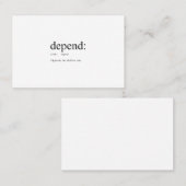 定おもしろい義：依存 名刺 (正面/裏面)