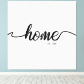 定パーソナライズされた定年 |ホーム キャンバスプリント (インサイチュ (ウッドフロア))