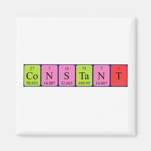定周期テーブル名磁石 マグネット (正面)