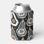 定型化されたカボチャの種子：シームレスなデザイン 缶クーラー (缶正面)