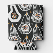 定型化されたカボチャの種子：シームレスなデザイン 缶クーラー (裏面)