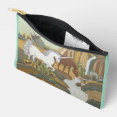 定型化された一角獣と馬 アクセサリーポーチ (見開き)
