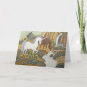 定型化された一角獣と馬 カード (正面)