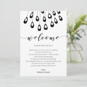 定型化された孔雀ウェルカムレター&旅程カード プログラム (スタンド正面)