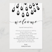 定型化された孔雀ウェルカムレター&旅程カード プログラム (正面)