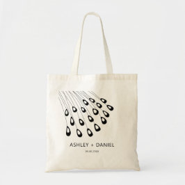 定型化された孔雀結婚の羽の歓迎バッグ トートバッグ