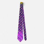 定型化された白紫色ブルーのゴルファー、ゴルフプレーヤー ネクタイ (正面)