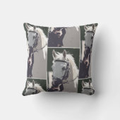 定型化された白馬頭パターン クッション (裏面)