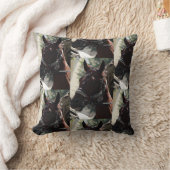 定型化された茶色の馬の頭パターン クッション (ブランケット)