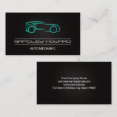 定型化された車のロゴ炭素繊維パターン |自動ロゴ 名刺 (正面/裏面)